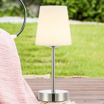 Carson 12.75" Modern Minimalist Iron Rechargeable Integrated LED Table Lamp - JONATHAN Y